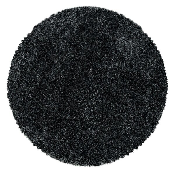 Antracitszürke kerek szőnyeg ø 120 cm Fluffy – Ayyildiz Carpets
