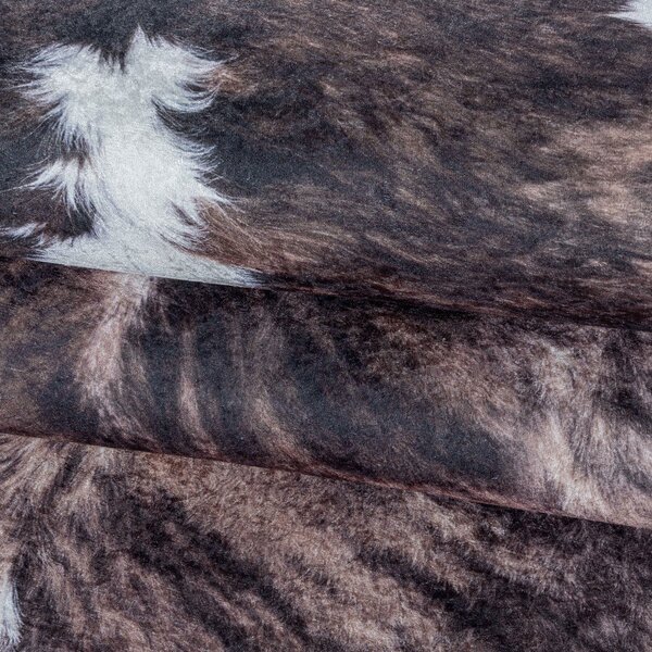 Sötétbarna szintetikus bőr 100x135 cm Etosha – Ayyildiz Carpets