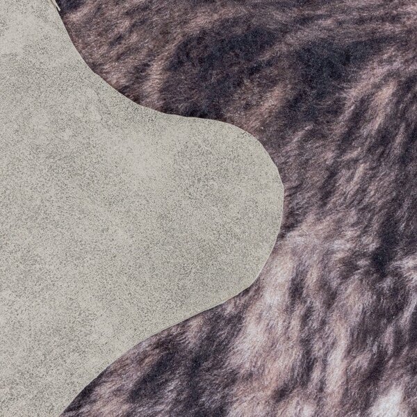 Sötétbarna szintetikus bőr 100x135 cm Etosha – Ayyildiz Carpets