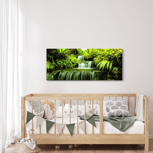Kép - Indonéziai vízesések (120x50 cm)