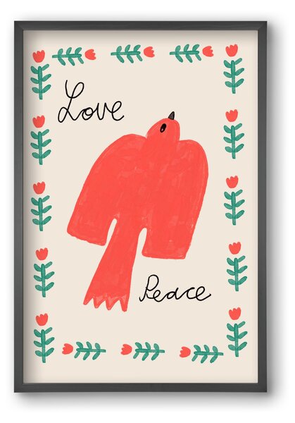 Love and Peace - falikép keretben | artbridge