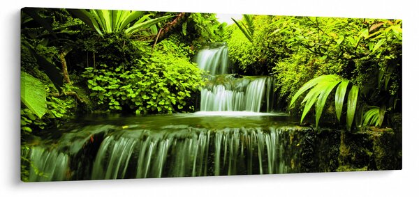 Kép - Indonéziai vízesések (120x50 cm)