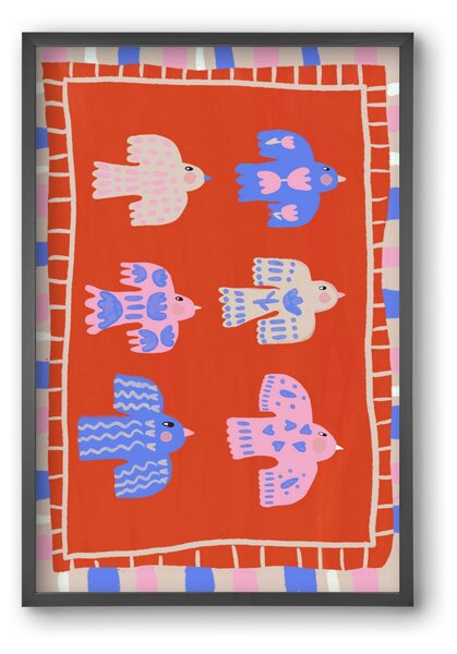 Flying Birds - falikép keretben | artbridge