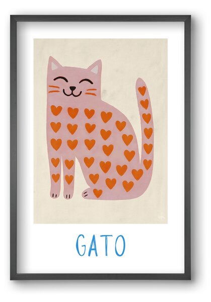Gato - falikép keretben | artbridge