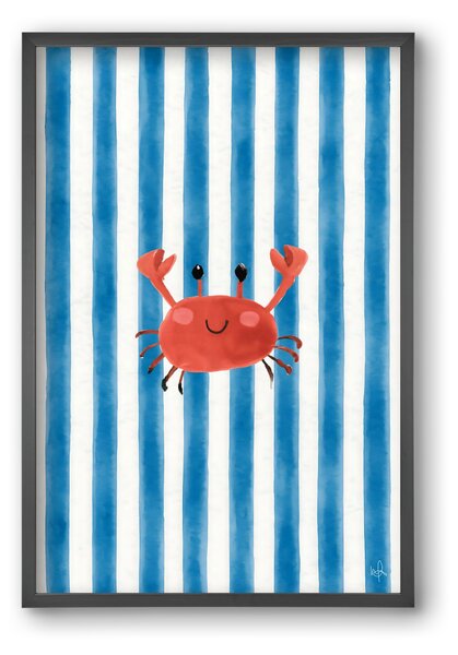 Happy crab - falikép keretben | artbridge