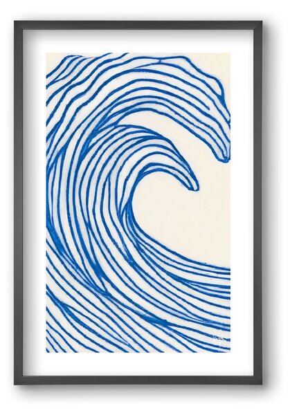 Wavy lines - falikép keretben | artbridge