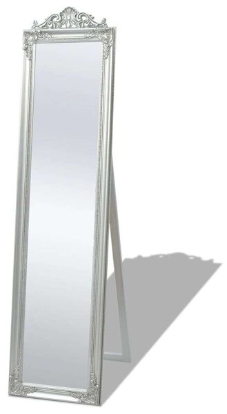 VidaXL ezüstszínű barokk stílusú szabadon álló tükör 160 x 40 cm