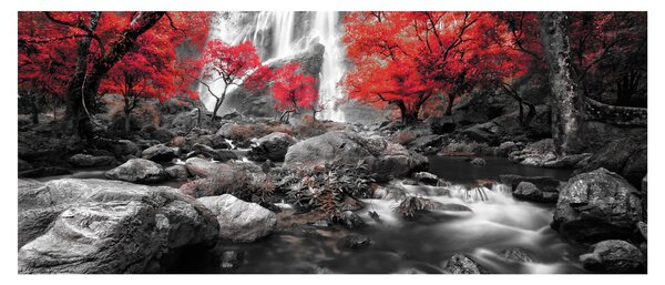 Kép - Vízesések az őszi tájban (120x50 cm)