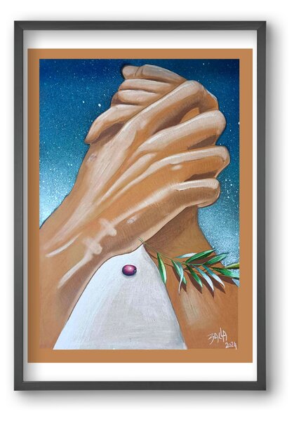 Peace - falikép keretben | artbridge