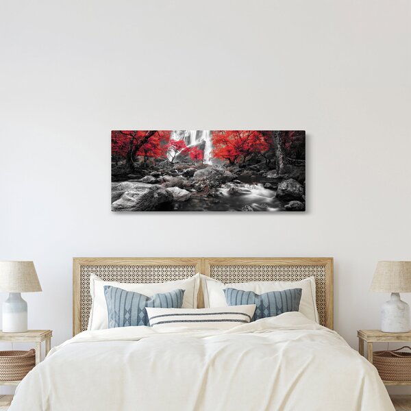 Kép - Vízesések az őszi tájban (120x50 cm)