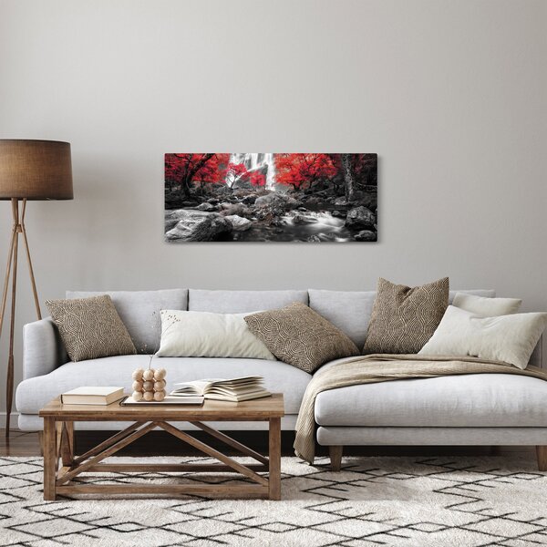 Kép - Vízesések az őszi tájban (120x50 cm)