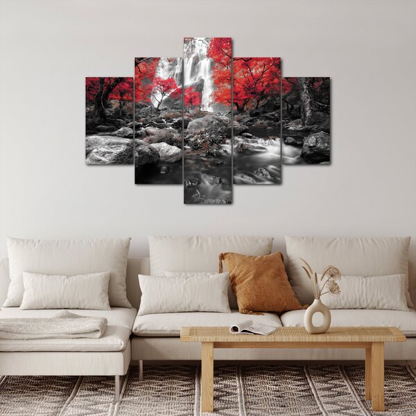 Kép - Vízesések az őszi tájban (150x105 cm)
