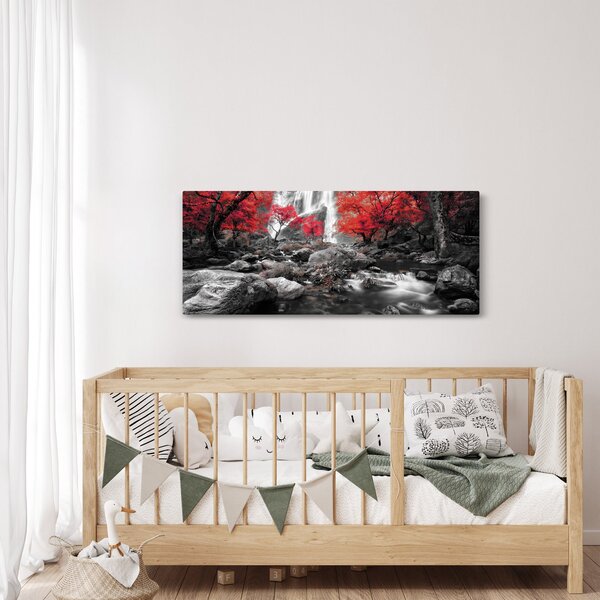 Kép - Vízesések az őszi tájban (120x50 cm)