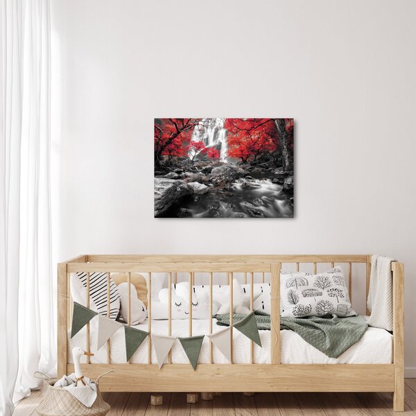 Kép - Vízesések az őszi tájban (70x50 cm)
