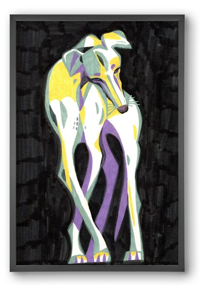 Greyhound - falikép keretben | artbridge