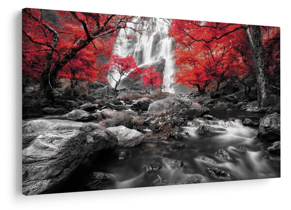 Kép - Vízesések az őszi tájban (90x60 cm)