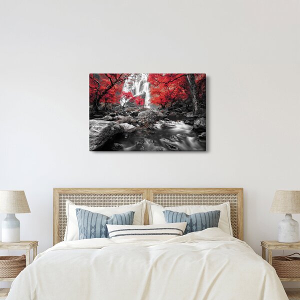 Kép - Vízesések az őszi tájban (90x60 cm)