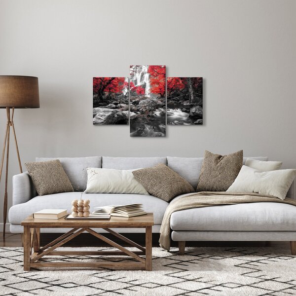 Kép - Vízesések az őszi tájban (90x60 cm)