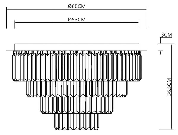 Milagro Lighting Milano mennyezeti világítás, Ø 60 cm, arany/kristály, üveg, 9 x E14, Sárgaréz / arany, Nappali / Étkező, Üveg