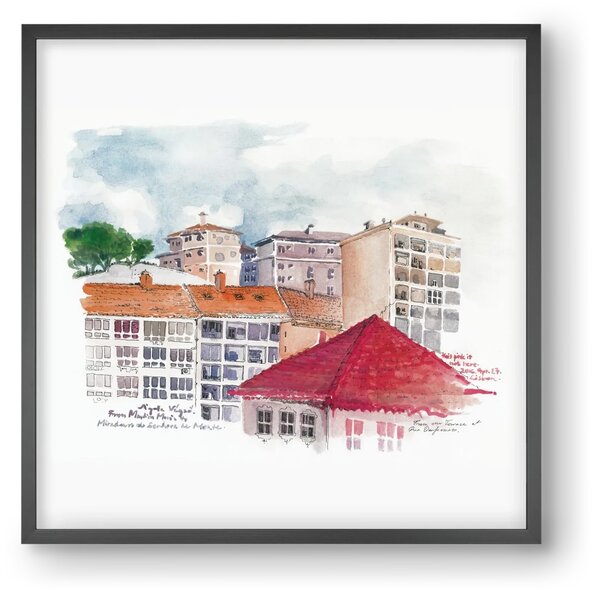 LISBON AQUARELLE NO.15 - falikép keretben | artbridge