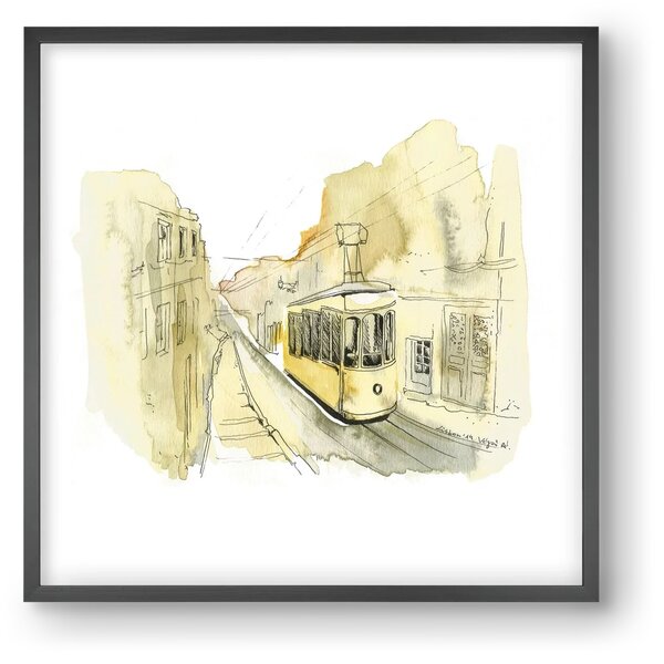 LISBON AQUARELLE NO.11 - falikép keretben | artbridge