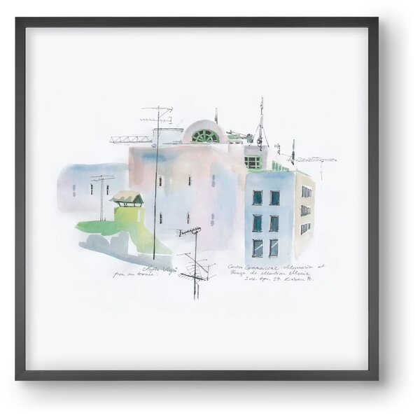 LISBON Aquarelle No.3 - falikép keretben | artbridge