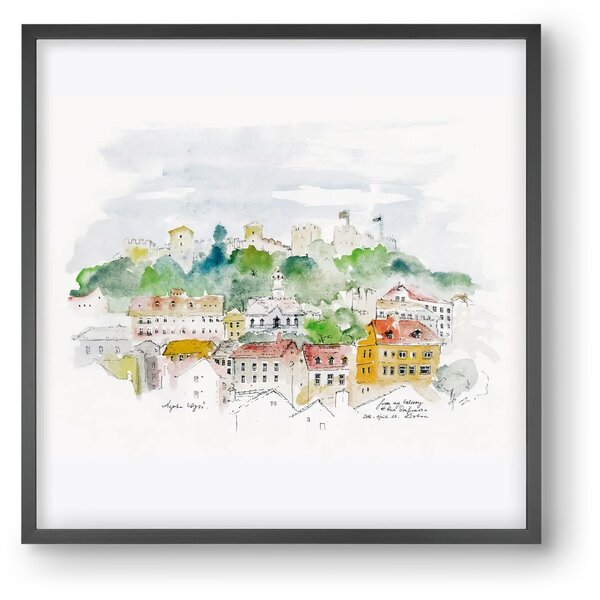 LISBON AQUARELLE NO.13 - falikép keretben | artbridge