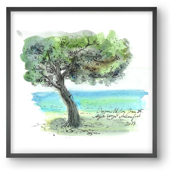 CYPRUS AQUARELLE NO.3 - falikép keretben | artbridge