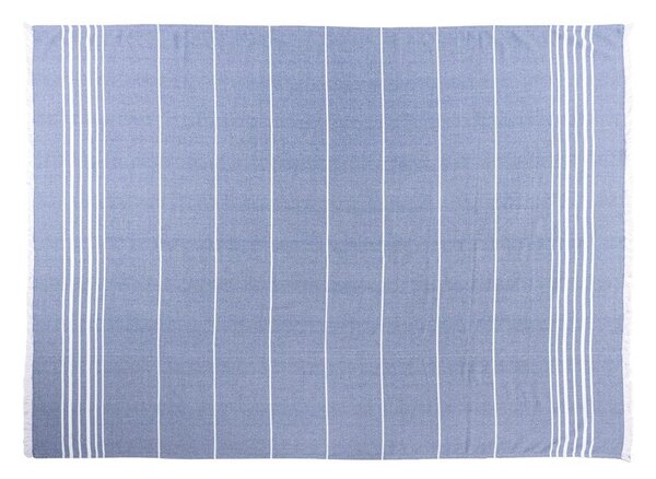 Kék pamut takaró 150x200 cm Solene – Tiseco Home Studio