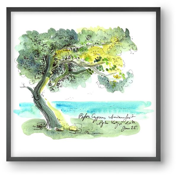 CYPRUS AQUARELLE NO.2 - falikép keretben | artbridge