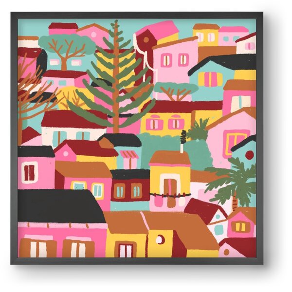 Modica város részlet - falikép keretben | artbridge