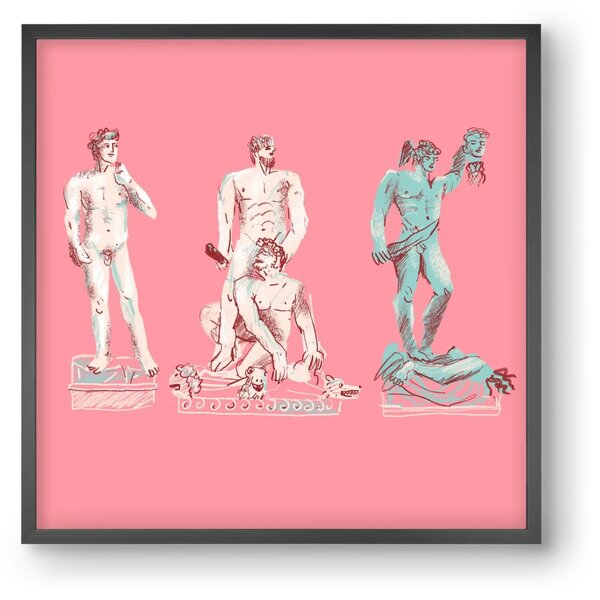 Statues from Florence - falikép keretben | artbridge