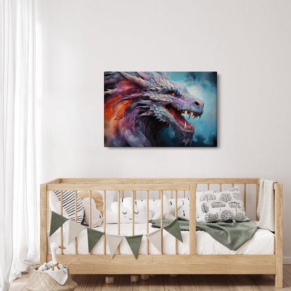 Kép - Egy sárkány illusztrációja (90x60 cm)