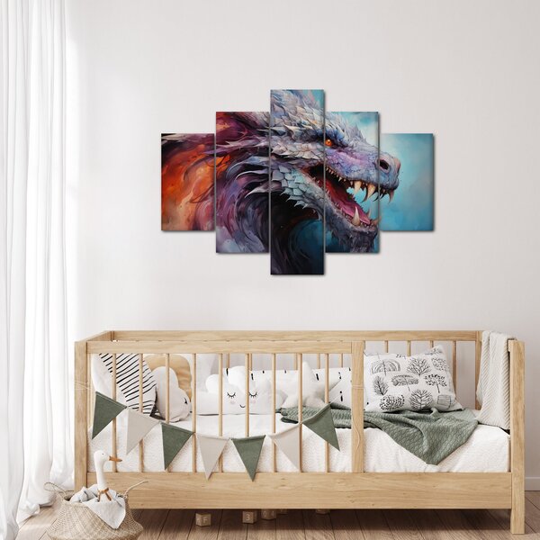 Kép - Egy sárkány illusztrációja (150x105 cm)