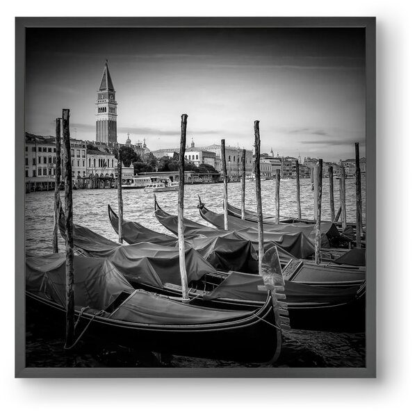 VENICE Grand Canal and St Mark's Campanile | Monochrome - falikép keretben | artbridge