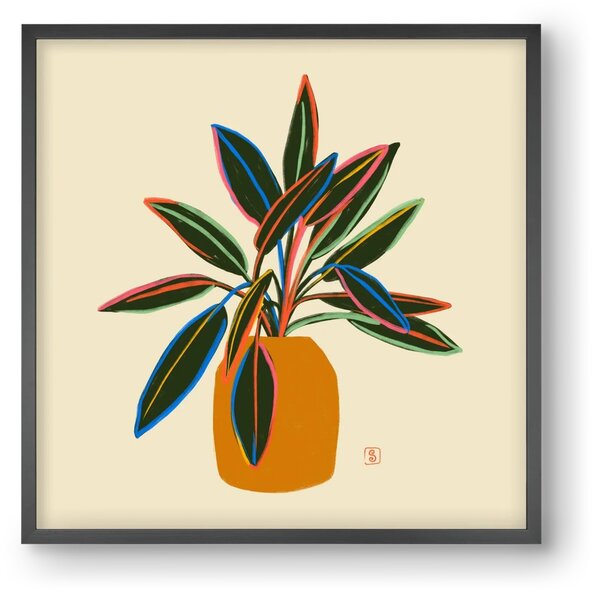 PLANT WITH COLOURFUL LEAVES - falikép keretben | artbridge