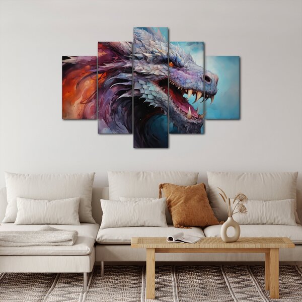 Kép - Egy sárkány illusztrációja (150x105 cm)