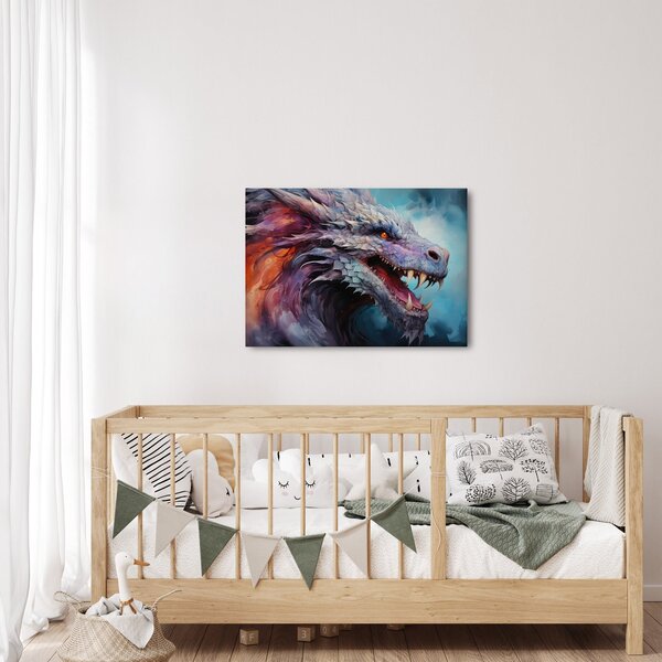 Kép - Egy sárkány illusztrációja (70x50 cm)