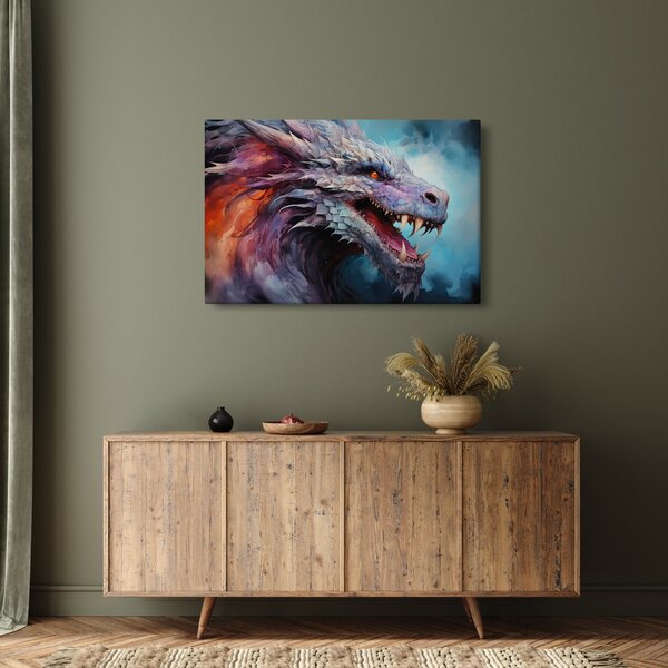 Kép - Egy sárkány illusztrációja (90x60 cm)