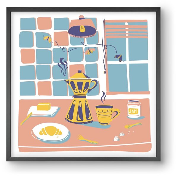 Pastel Breakfast - falikép keretben | artbridge
