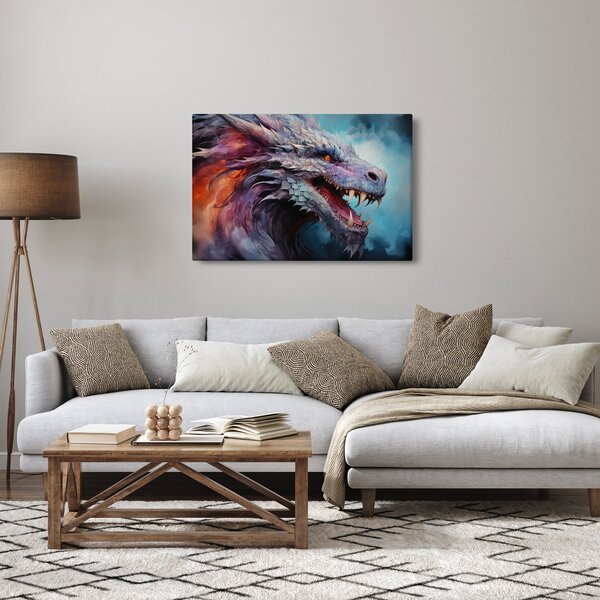 Kép - Egy sárkány illusztrációja (90x60 cm)