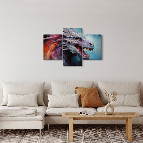 Kép - Egy sárkány illusztrációja (90x60 cm)