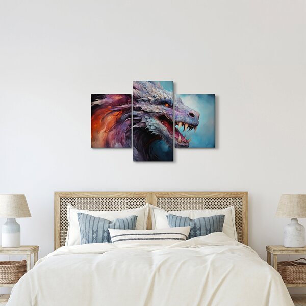 Kép - Egy sárkány illusztrációja (90x60 cm)
