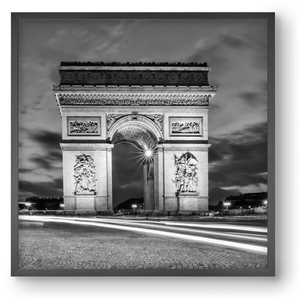 PARIS Arc de Triomphe | monochrome - falikép keretben | artbridge