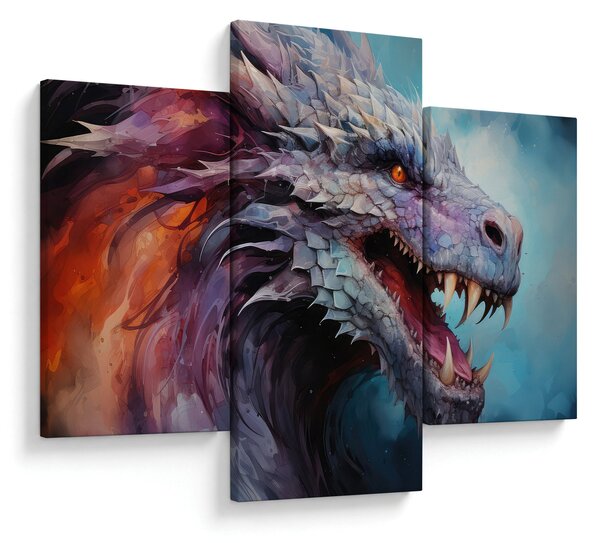 Kép - Egy sárkány illusztrációja (90x60 cm)