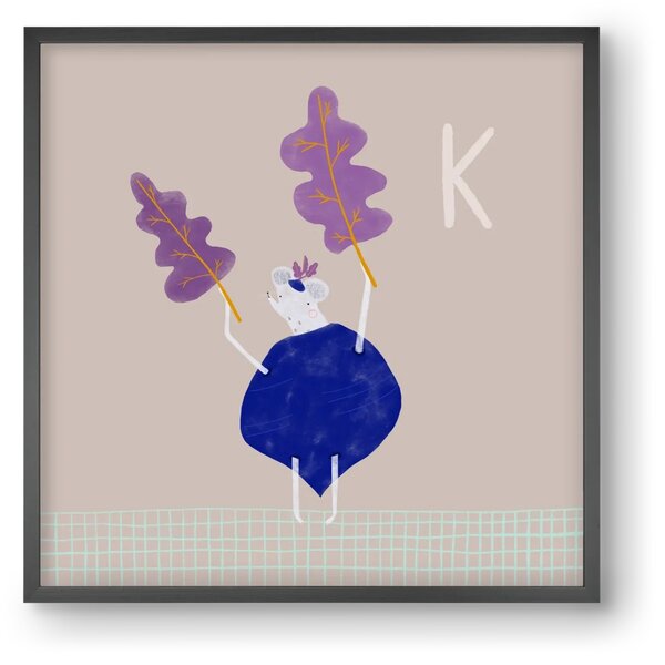 K, mint Karalábé - falikép keretben | artbridge