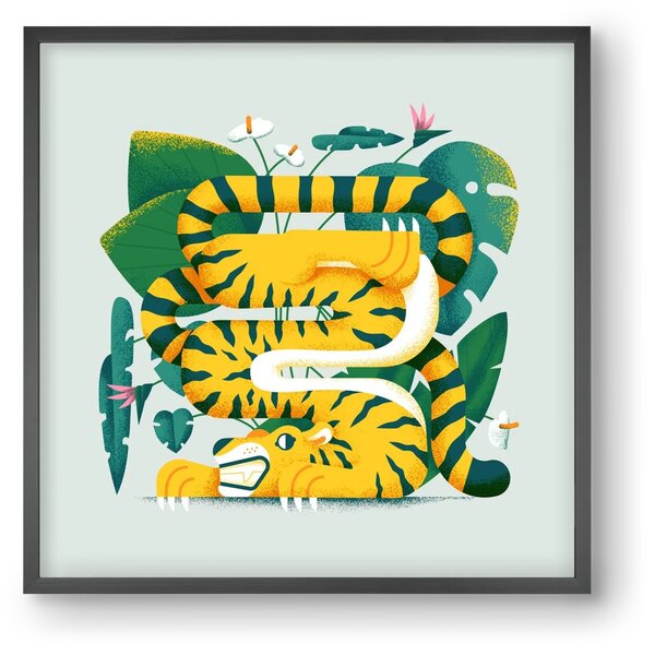 Yoga Tiger - falikép keretben | artbridge