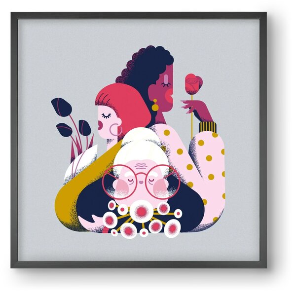 Flower power - falikép keretben | artbridge