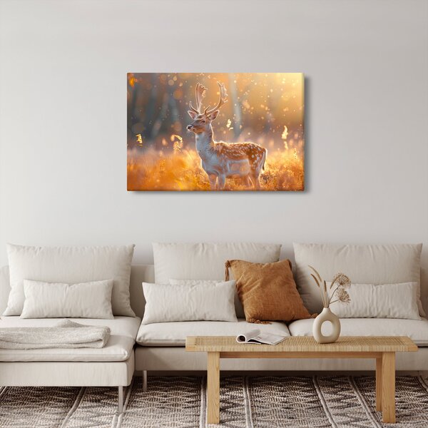 Kép - Szarvas a mezőn (90x60 cm)