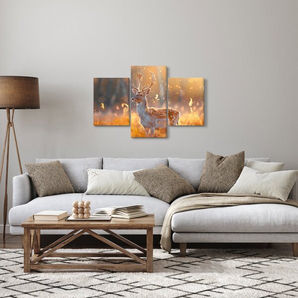 Kép - Szarvas a mezőn (90x60 cm)